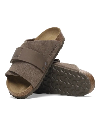Kyoto Nubuck Suede Leather Sandal - Concrete Gray - Birkenstock